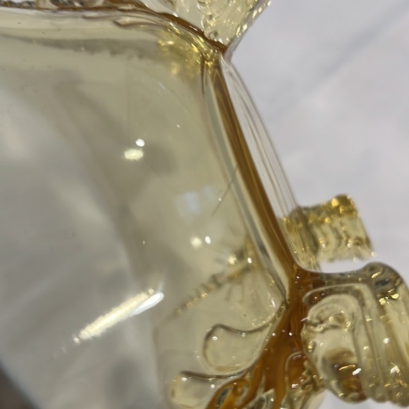 Heisey Vintage Empress “sahara Yellow”, 3 Dolphin Footed, Flared Bowl. - Picture 7 of 8